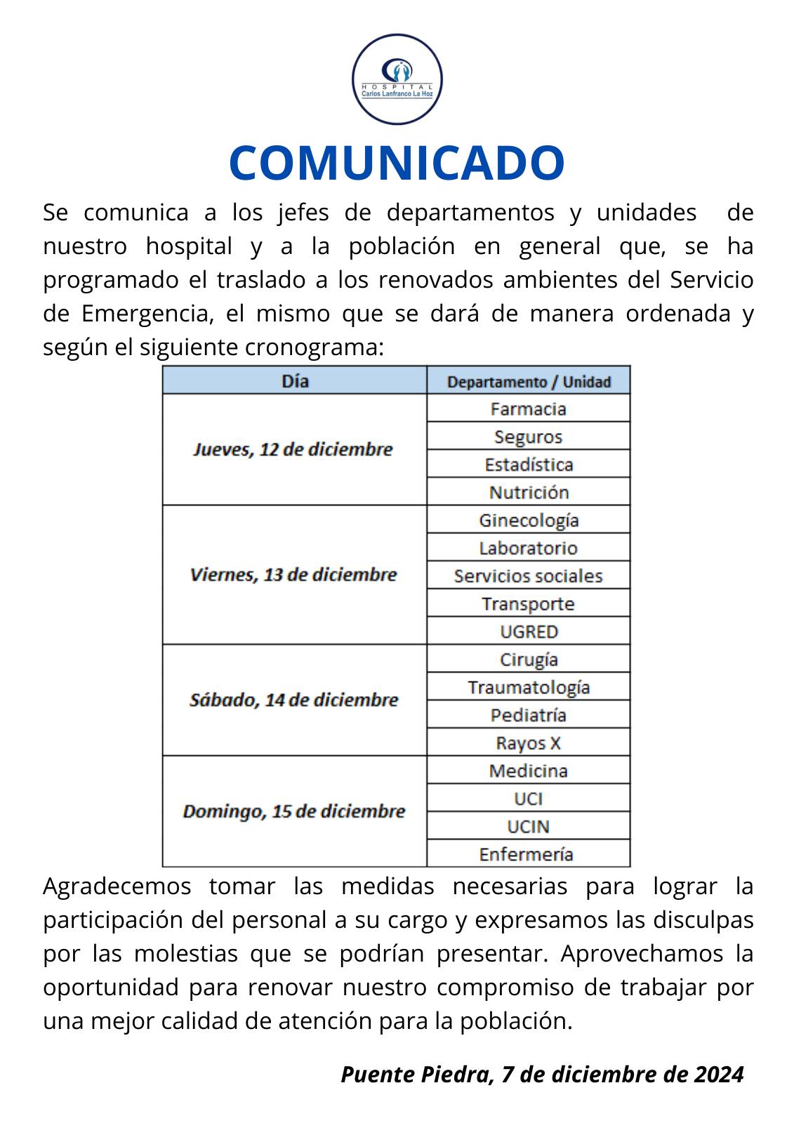 Comunicado