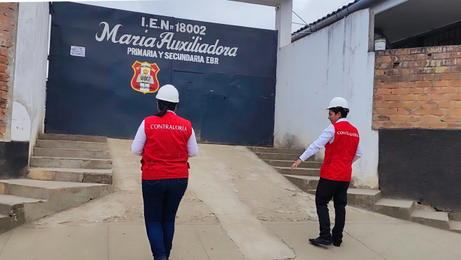 Amazonas.– Durante la supervisión al estado situacional de la infraestructura de la Institución Educativa (II.EE.) 18002 María Auxiliadora, la Contraloría General advirtió situaciones que podrían afectar la integridad física de los 4144 integrantes que forman parte de la comunidad educativa y también de los transeúntes de la zona.