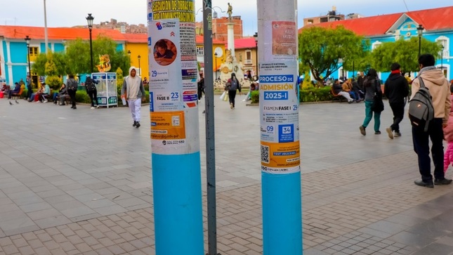 Municipalidad Provincial de Puno sancionará severamente la publicidad ilegal en postes y áreas de retiro