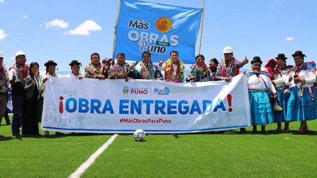 Alcalde de Puno Javier Ponce inaugura obras clave para impulsar el turismo y el deporte
