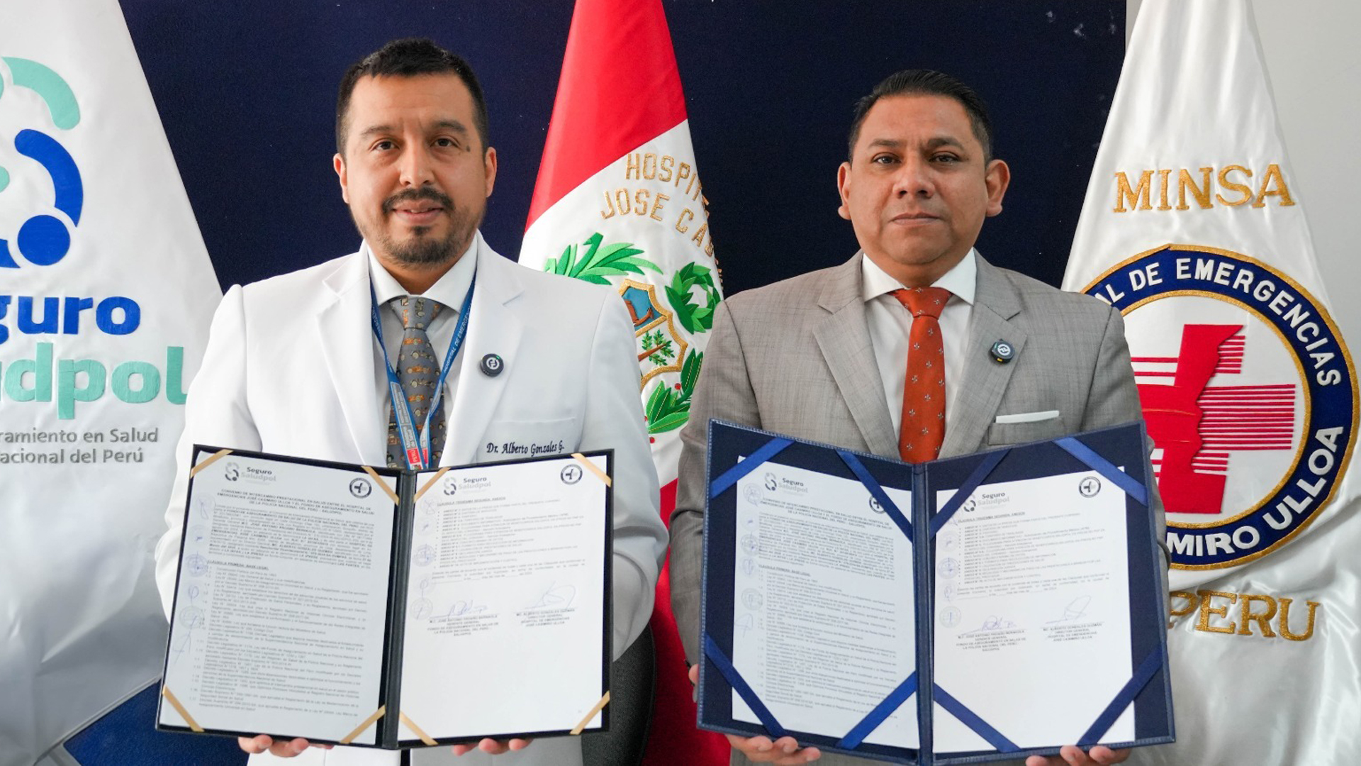 El Hospital de Emergencias José Casimiro Ulloa y Seguro Saludpol firman convenio