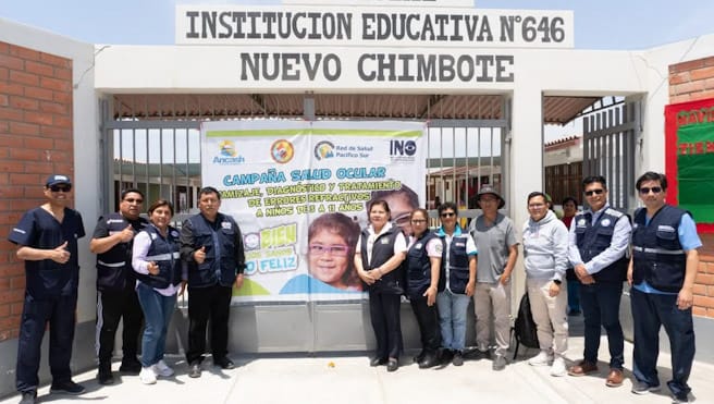 Salud ocular más de 470 escolares fueron atendidos en gran campaña descentralizada de prevención de la ceguera en Chimbote