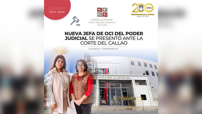 Nueva Jefa de la OCI del Poder Judicial se presentó ante la Corte Superior de Justicia del Callao