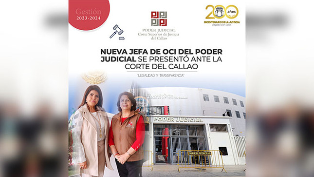 Nueva Jefa de la OCI del Poder Judicial se presentó ante la Corte Superior de Justicia del Callao