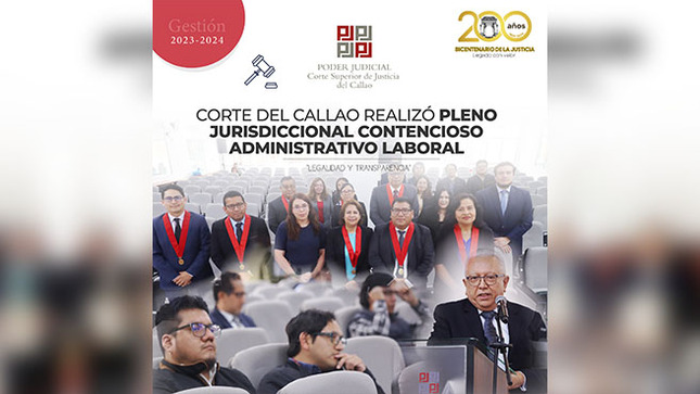 Corte Superior del Callao realizó Pleno Jurisdiccional Contencioso Administrativo Laboral
