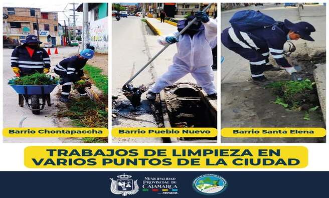 β
Con el compromiso de mantener una ciudad limpia y segura, la Municipalidad Provincial de Cajamarca, a travΓ©s de la Gerencia de Desarrollo Ambiental y su equipo de limpieza pΓΊblica, realizΓ³ una exhaustiva jornada de limpieza en diversos puntos estratΓ©gicos de la ciudad.
βEn el Barrio Pueblo Nuevo, se ejecutaron trabajos de limpieza de cunetas y deshierbo en el Jr. Los Sauces cuadra 1 y la VΓa de Evitamiento Norte cuadra 11, frente al Grifo Las Vegas. Estas acciones buscan prevenir inundaciones y mejorar las condiciones de trΓ‘nsito durante la temporada de lluvias.
β
Asimismo, en el Barrio Santa Elena, se intervino el Jr. Alfonso Ugarte y el Jr. QuiΓ±ones, donde se removieron residuos acumulados para garantizar el correcto flujo de aguas pluviales.
βPor otro lado, se realizΓ³ la limpieza de desarenadores en el Jr. Fortaleza cuadra 1, mientras que en la VΓa de Evitamiento Sur cuadra 6, frente al Grifo Royal, se ejecutaron trabajos en cunetas y rejillas, asegurando el adecuado mantenimiento de la infraestructura vial.
β
Estas acciones, lideradas por la Subgerencia de GestiΓ³n Integral de Residuos SΓ³lidos, reflejan el compromiso de la municipalidad con el cuidado del medio ambiente y la calidad de vida de los cajamarquinos. El alcalde y los regidores continΓΊan promoviendo un trabajo conjunto con la poblaciΓ³n para mantener nuestra ciudad mΓ‘s limpia y ordenada.
