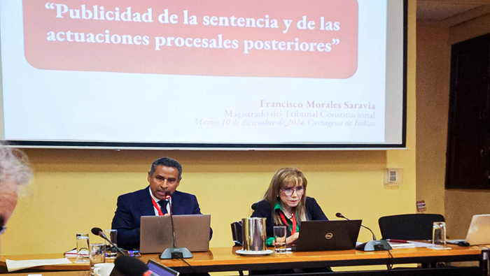 Magistrado del TC Francisco Morales expuso en seminario sobre publicidad procesal y difusión de la jurisprudencia constitucional en Cartagena de Indias