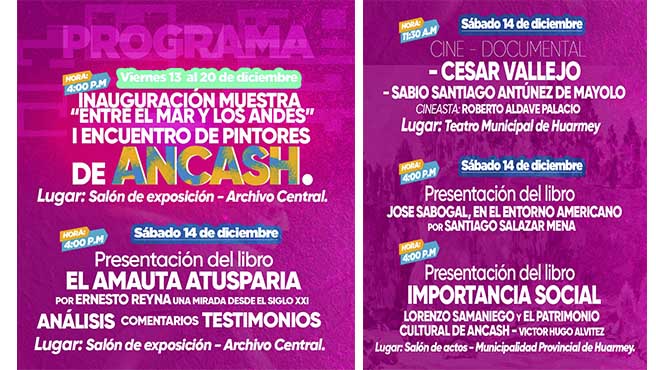 Invitación al 1er festival de la cultura "Entre el Ande y la Brisa".