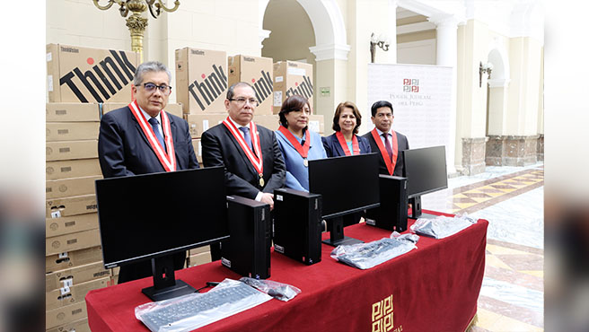 Corte Superior de Justicia del Callao recibió equipos informáticos del Poder Judicial para OO.JJ. penales