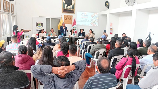Con éxito se realizó el I Taller de Estudio de Priorización de Cadenas Productivas - PROCOMPITE Huaral 2024
