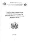 Vista preliminar de documento DIRECTIVA PARA LA REALIZACION DE ACTIVIDADES DE MANTENIIENTO DE INFRAESTRUCTURA DE LA MPJ