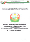 Vista preliminar de documento BASES ADMINISTRATIVAS DEL CONCURSO PUBLICO D.L. 728