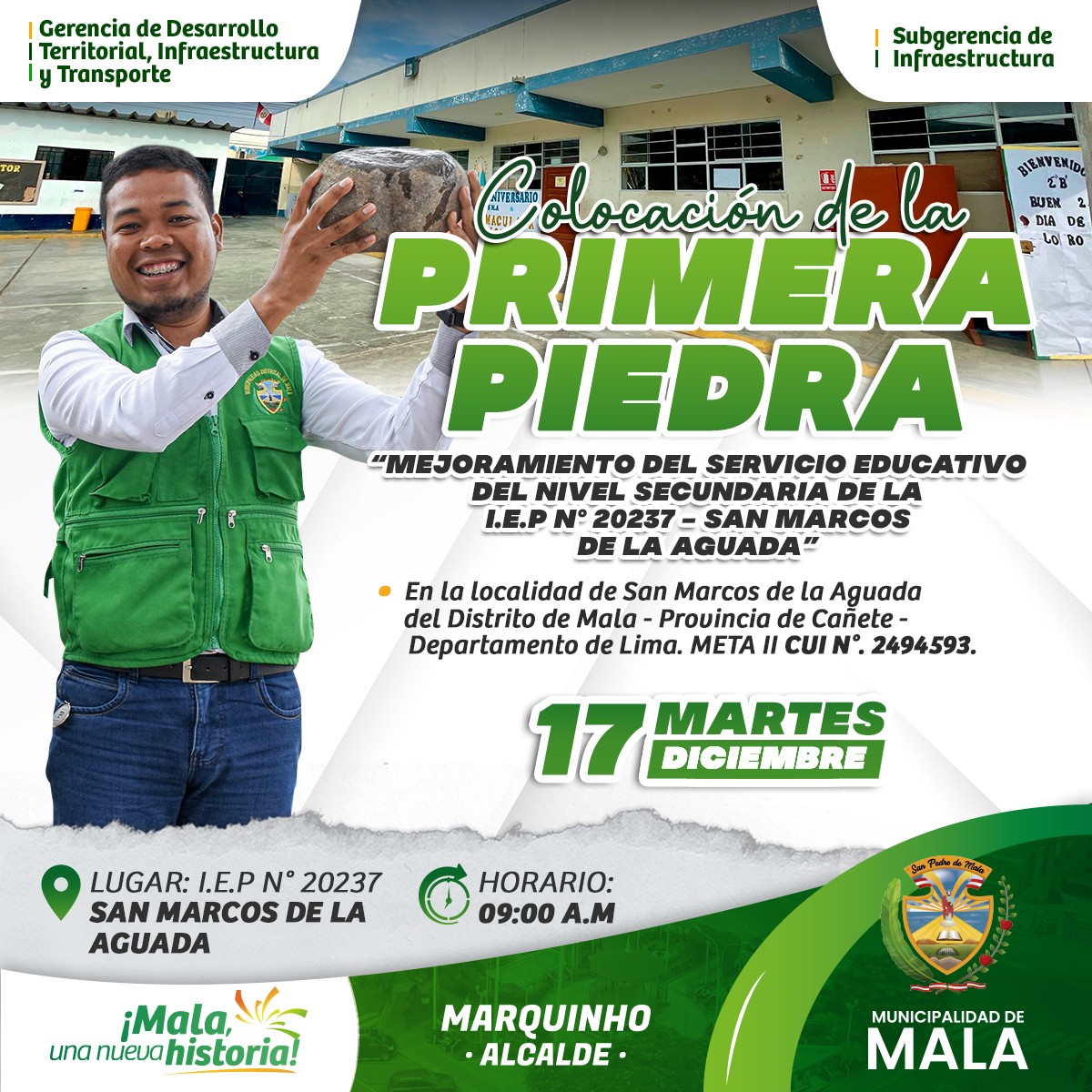 Ceremonia de Colocación de la Primera Piedra