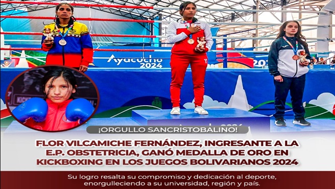 Flor Vilcamiche Fernández, destacó en la disciplina de Kick Durante el desarrollo de los Juegos Bolivarianos del Bicentenario 2024.