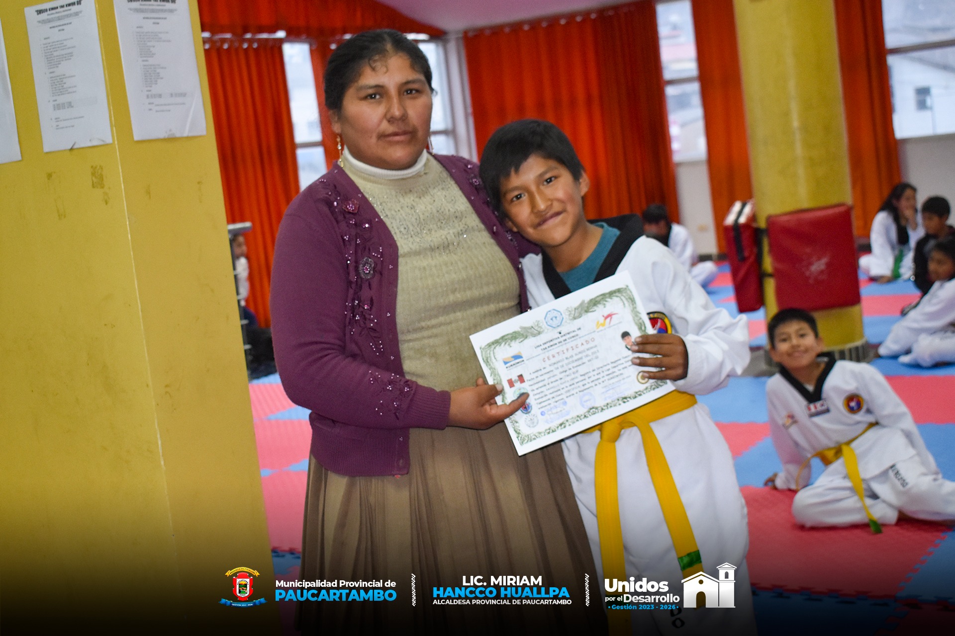 Archivo imagen de Imposición de Cinturones y Ascenso de Categoría en la Academia Municipal de Taekwondo en Paucartambo
