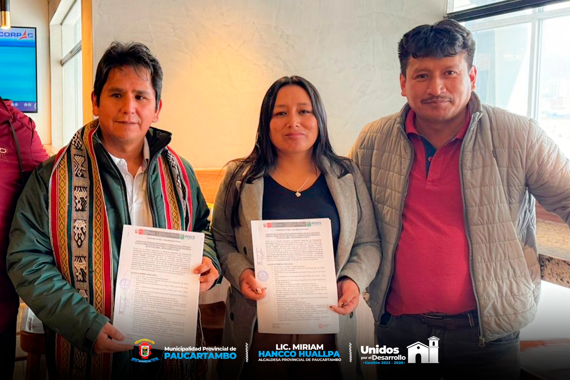 Archivo Imagen de la Alcaldesa de la MPP Firmó Convenio de Cooperación Institucional con el Proyecto Sierra Centro Sur