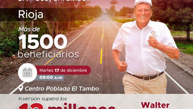 Mejoramiento del camino vecinal ruta El Tambo - Rioja
