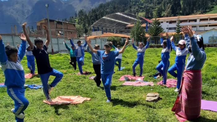 Los proyectos educativos que lidera Rayza buscan una ormación integran en los escolares de Huaripama, con talleres que fomenten la saldu física y emocional