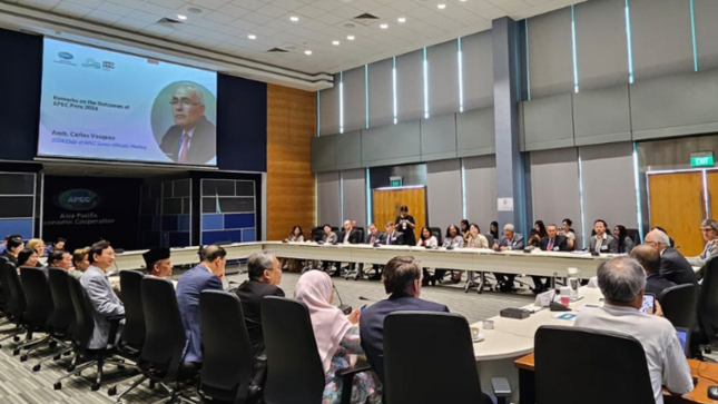 Embajador Carlos Vásquez destaca logros de la Presidencia peruana en Mesa Redonda de APEC 2024 en Singapur