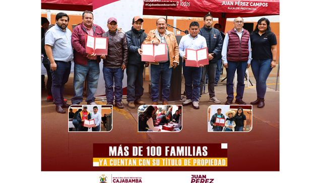 ¡Una jornada histórica en Cajabamba! Más de 100 familias ya cuentan con su título de propiedad