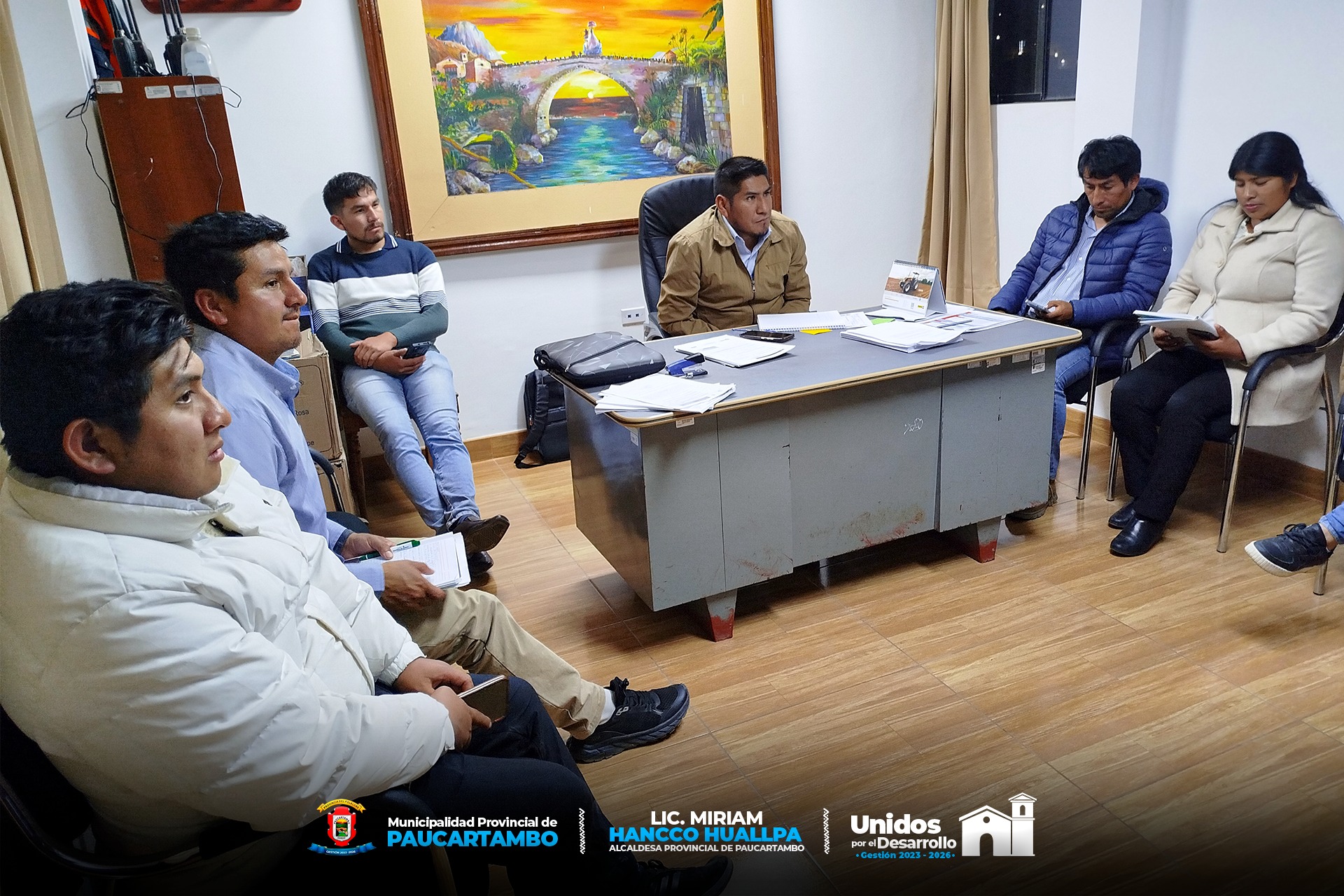 Archivo Imagen de la Primera Reunión de Coordinación de la Municipalidad Provincial de Paucartambo y la Cofradía de la Virgen del Rosario