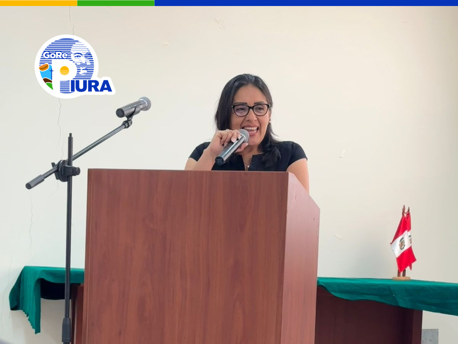 Ing. Gaby Julca Cumbicus dando las palabras de bienvenida en la capacitación
