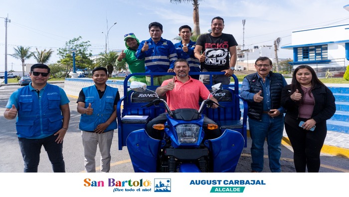 La Municipalidad de San Bartolo adquirió dos nuevas trimotos para mejorar la recolección de residuos orgánicos y maleza, contribuyendo al cuidado del medio ambiente en el distrito.