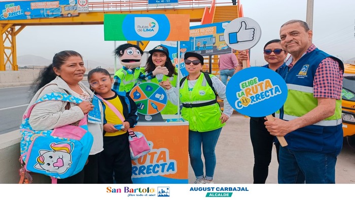 La Municipalidad de San Bartolo, en alianza con Rutas de Lima, llevó a cabo una campaña para promover el uso seguro y responsable del puente peatonal entre los vecinos del distrito.