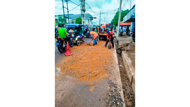 Seguimos trabajando con los mantenimientos en la ciudad de Tarapoto.