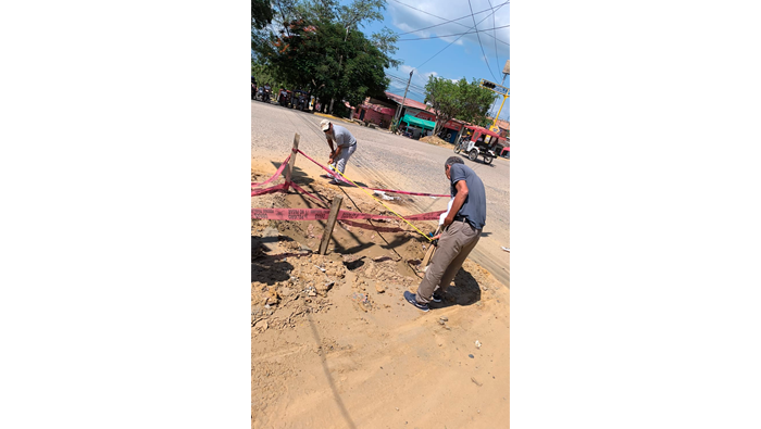 Inspecci贸n ocular y verificaci贸n de principales calles a ser resanadas en la cuidad de Tarapoto.