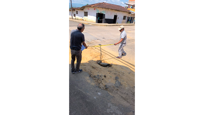 Inspecci贸n ocular y verificaci贸n de principales calles a ser resanadas en la cuidad de Tarapoto.