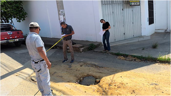 Inspecci贸n ocular y verificaci贸n de principales calles a ser resanadas en la cuidad de Tarapoto.