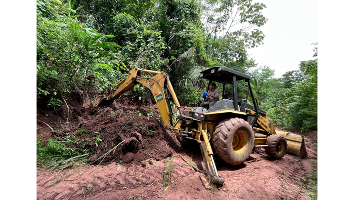 Ampliamiento de trocha carrozable en prolg. Putumayo, sector alto Tarapotillo - Ahuashillo, parte alta de Tarapoto.