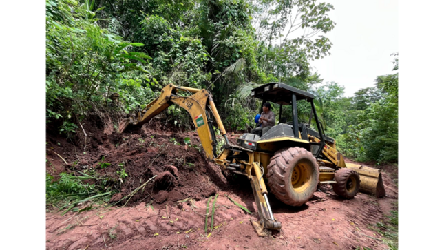 Ampliamiento de trocha carrozable en prolg. Putumayo, sector alto Tarapotillo - Ahuashillo, parte alta de Tarapoto.