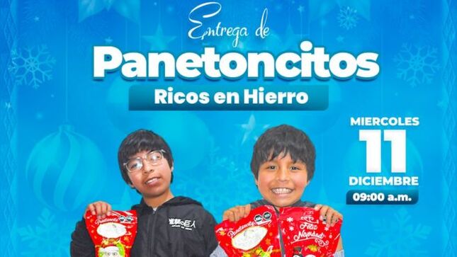 Archivo imagen de entrega de Panetoncitos con alto contenido de Hierro para Combatir la Anemia en Paucartambo