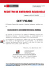 Vista preliminar de documento 087  IGLESIA DE DIOS SOCIEDAD MISIONERA MUNDIAL - CERTIFICADO-RENOVACION