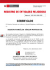 Vista preliminar de documento 183  IGLESIA EVANGELICA   BIBLICA PENTECOSTAL- Certificado -INSCRIPCION
