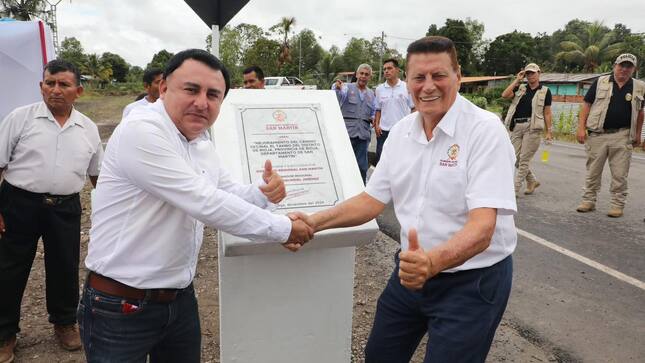 Inauguración de carreteras Alto Mayo