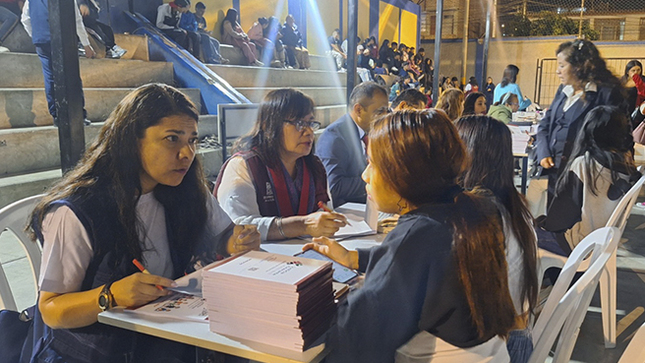 Campaña “Justicia Itinerante” beneficia a más de 300 estudiantes de Educación Básica Alternativa en La Libertad