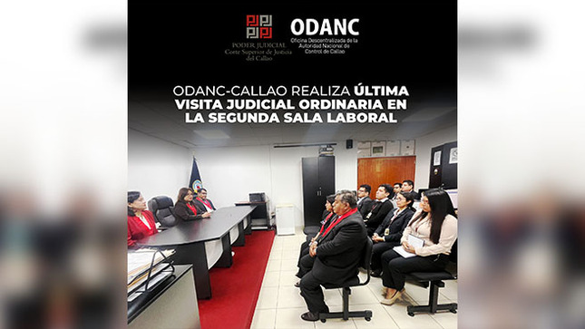 ODANC-CALLAO realizó última visita judicial ordinaria en la Segunda Sala Laboral