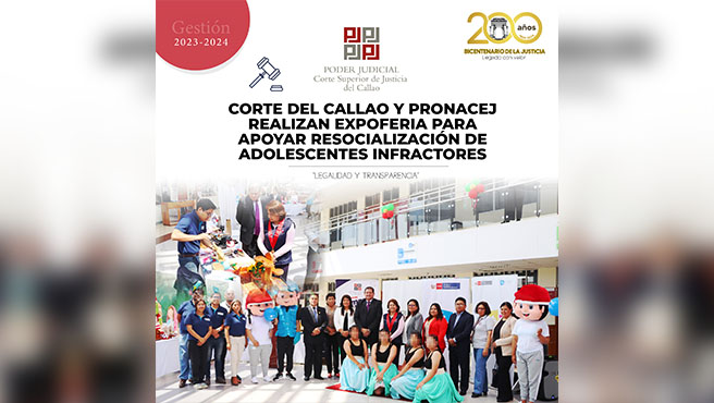 Autoridades de la Corte Superior de Justicia del Callao y Pronacej promueven la resocialización de adolescentes infractores apoyándolos con sus emprendimientos