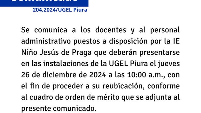 Comunicado