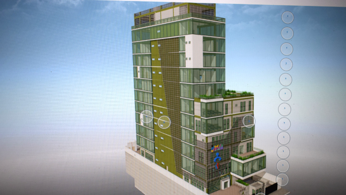 El edificio que se construirá para la contingencia está ubicado al frente del INSN y contará con con sótanos. Ahí se atenderán las consultas externas y oficinas de administración.