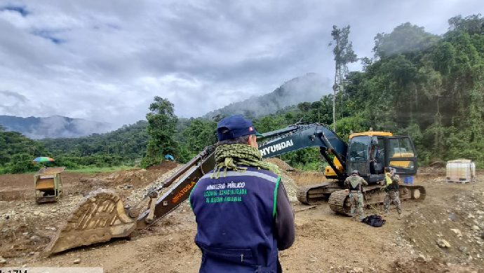 Amazonas: FEMA intervienen campamentos de minería ilegal y destruyen maquinarias y equipos utilizados para esta actividad ilícita
