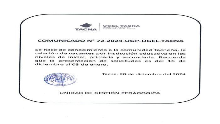 Archivo JPG de comunicado