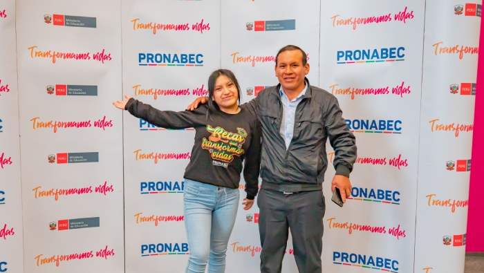 Mariela Ocón y su padre