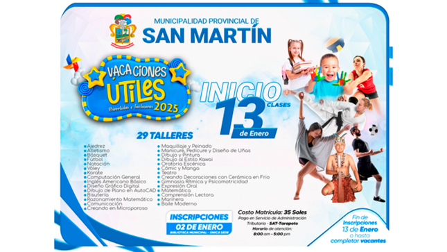 Vacaciones Útiles Divertidas e Inclusivas 2025. 