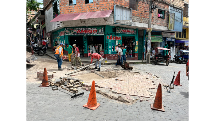 MPSM realiza trabajos de adoquinado y remociΓ³n de tierras para la mejora de transitabilidad.