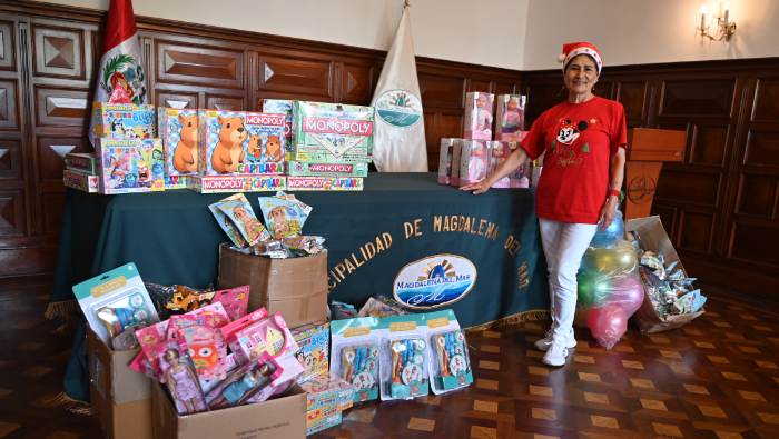 Donación de regalos para el INSN se realizó en la comuna de Magdalena del Mar.