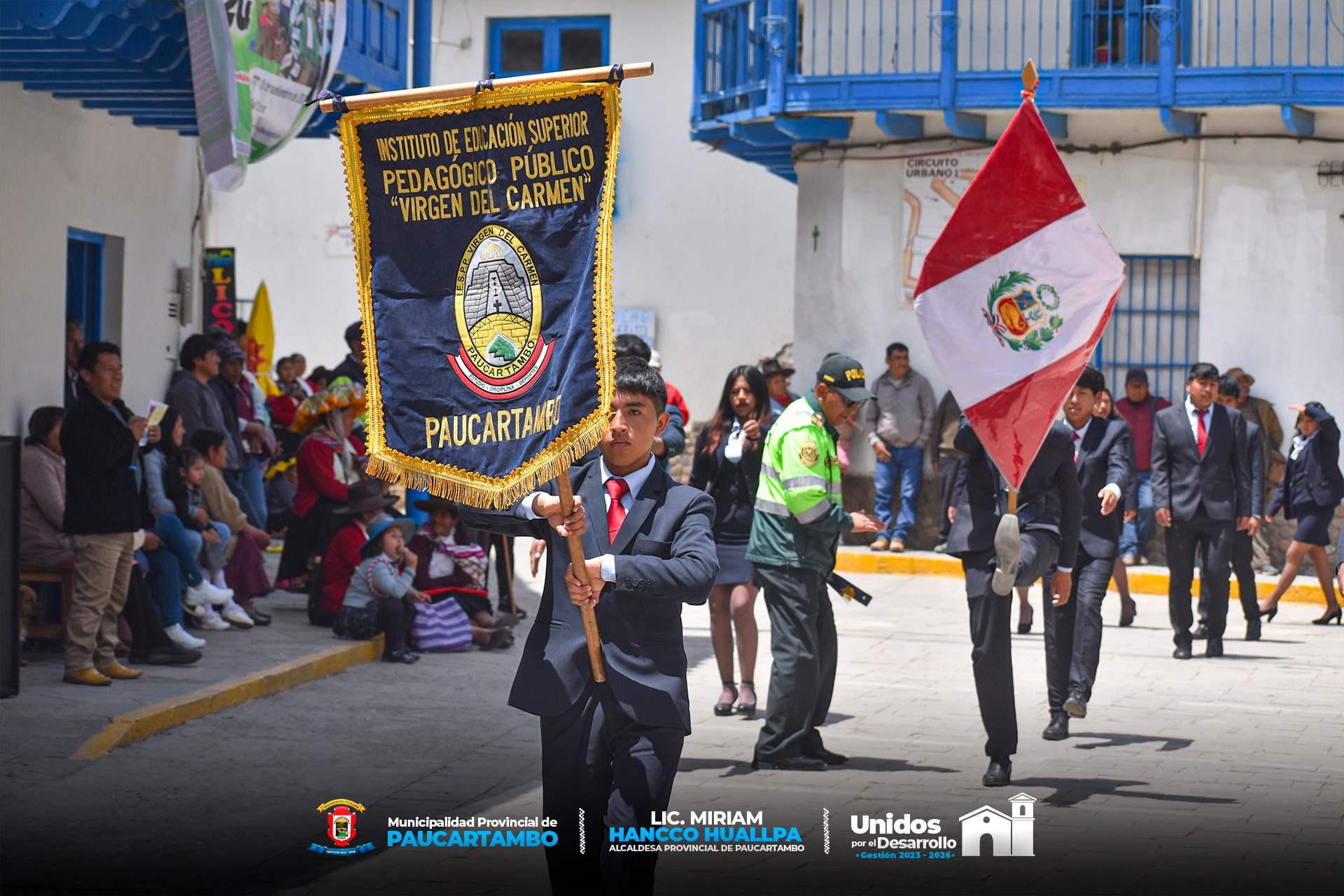 Archivo imagen de La Institución Educativa 50411 San Luis Gonzaga de Paucartambo celebró un nuevo Aniversario con Ceremonia, Izamiento y Desfile Cívico